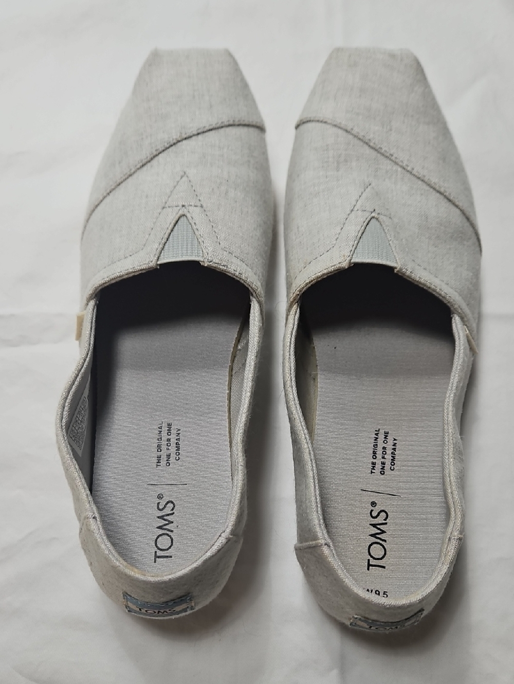 TOMS Classic Alpargata Slip-Ons in Light Gray